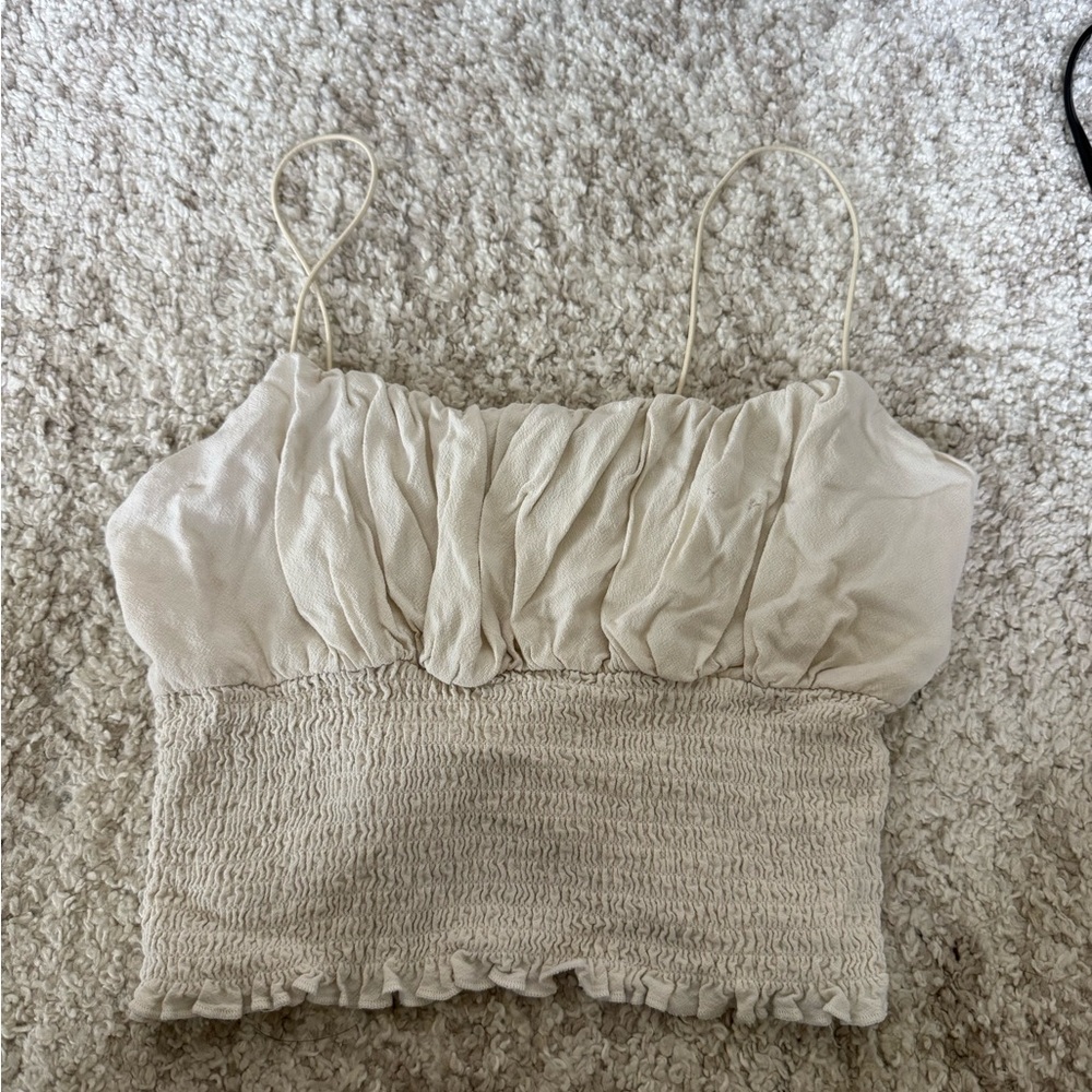 La Hearts Cream Camisole Top with Delicate Straps